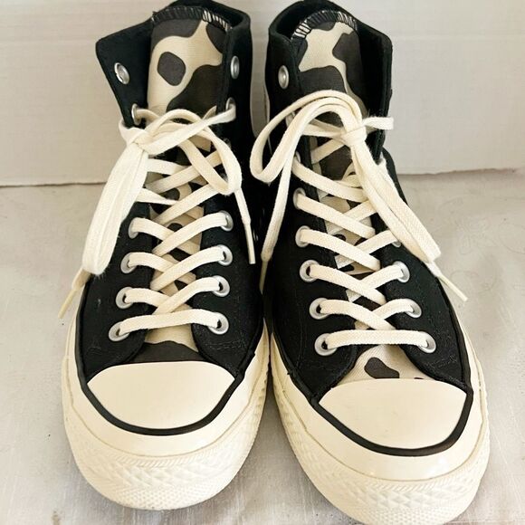 New Rare Converse Chuck Taylor Sneakers Cow print tongue Mens 6.5 Womens 8.5 - Picture 3 of 5